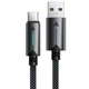 Кабель зарядки ACEFAST C19-04 USB-A to USB-C 3 A нейлон 1.2 м чорний - зображення 1