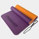 Килимок для йоги та фітнесу EasyFit TPE+TC 6мм двошаровий фіолетовий-помаранчевий - зображення 1