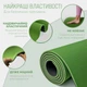 Килимок для йоги та фітнеса EasyFit TPE+TC 6мм двошаровий + Чохол зелений з чорним - зображення 3