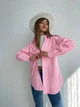 Базова котонова жіноча сорочка 053, рожевий, one size - зображення 1