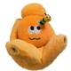 Плюшевый апельсин в съемной кожуре с червячком Funny Orange мягкая игрушка-брелок мандарин с червяком подвеска на сумку - изображение 2