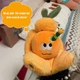Плюшевый апельсин в съемной кожуре с червячком Funny Orange мягкая игрушка-брелок мандарин с червяком подвеска на сумку - изображение 6