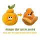 Плюшевый апельсин в съемной кожуре с червячком Funny Orange мягкая игрушка-брелок мандарин с червяком подвеска на сумку - изображение 9