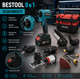 Аккумуляторный набор электроинструментов BESTOOL 9 в 1 48V 6Ah с дрелью гайковертом сабельной пилой лобзиком реноватором и другими насадками в кейсе - изображение 3