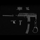Брелок у вигляді Узі/UZI (КЕ-01) чорний 10 х 5 см (1up-ujc-mes) - зображення 3