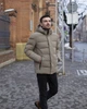 Чоловічий зимовий пуховик оливковий з біопухом і капюшоном Snow Image (оливковий, 54), 32011, 26614 - изображение 2
