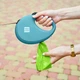 Повідець-рулетка для собак WAUDOG R-leash з контейнером для пакетів і світловідбивною стрічкою L до 40 кг 5 м блакитний (26292) - зображення 5