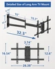 Кутовий настінний кронштейн для телевізора FORGING MOUNT для телевізора 32-75 дюймів - изображение 6