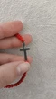 Уцінка! Стильний червоний браслет ручної роботи Steel Cross, плетений текстильний браслет з хрестом, унісекс - зображення 7