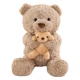 Игрушка-подушка Медведь с малышом и пледом 110x140 см бежевый 509-33P - изображение 2