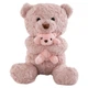 Игрушка-подушка Медведь с малышом и пледом 110х140 см розовый 509-33P - изображение 2