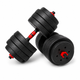 Гантели композитные Champion X-venum 2шт 51см 21.5 кг Черно-Красный - изображение 2
