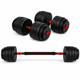 Гантели композитные со Штангой Champion X-venum 2шт 55см 23.5 кг Черно-Красный - изображение 1