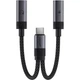 Перехідник ACEFAST J14 USB-C to 2xUSB-C 60W 3А 0.15 м для заряджання, передачі аудіо та даних Чорний - изображение 3