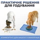 Коврик под миску для собак котов и домашних животных силиконовый противоскользящий с бортиками водонепроницаемый непромокаемый гигиеничный коврик-подставка под миски для кормления еды и воды синий Kayfovo DK-BE2 - изображение 3
