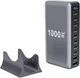Сетевая зарядная станция ILEPO 1000W на 2 USB+8 Type-C мультизарядное устройство мощный блок питания Black (19340) - изображение 2