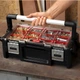 Ящик-органайзер Keter Cantilever Organizer 18" с 18 съемными контейнерами и двухуровневым открыванием - изображение 3