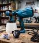 Краскопульт Makita AH550L электрический краскораспылитель пульверизатор распылитель для окрашивания малярных работ 650 Вт 800 мл 550 мл мин сопла 2 2,5 3 мм регулируемый факел - изображение 4