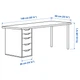Стол, серый с отделкой под дерево, 140x60 см LAGKAPTEN/ALEX IKEA 295.853.84 - изображение 2