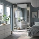 Шафа з розсувними дверима, білий/дзеркало, 150x44x236 см PAX/AULI IKEA 995.613.27 - зображення 5