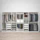 Гардеробна комбінація біла 375х58х201 см PAX IKEA 994.202.62 - зображення 2
