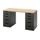 LAGKAPTEN/ALEX Стіл письмовий, дуб білий/чорно-коричневий, 140х60 см IKEA - зображення 1