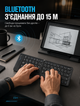 Складная беспроводная клавиатура Bluetooth для мобильности с длительным временем работы до 30 часов и компактным дизайном черного цвета - изображение 6