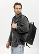 Элегантный комбинированный мужской рюкзак Sambag Zard X под ноутбук 16" из водоотталкивающей ткани для обучения черный - изображение 2