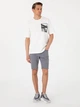 Футболка хлопковая длинная мужская Pierre Cardin G021SZ011-000-2247474(beyaz) XL Белая с принтом (8683859100521) - изображение 3