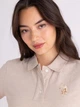 Платье-футболка короткое летнее женское U.S.Polo Assn 216433-ZH00A(SOURDOUGH HEATHER) XS Кремовое (786662486610) - изображение 4