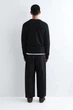 Штани чоловічі COS cotton cropped barrel-leg trousers 1325359001 M Чорний - изображение 4