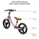 Беговел Kinderkraft Space 12" темно-розовый (KRSPAC23PNK0000) - изображение 5