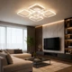 Люстра LED FR 4+1 WH 95Вт WH, 3000-6000К, 300-8550 Лм, пульт ДУ (Белый, Светильник светодиодный, потолочный) - изображение 4