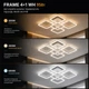 Люстра LED FR 4+1 WH 95Вт WH, 3000-6000К, 300-8550 Лм, пульт ДУ (Белый, Светильник светодиодный, потолочный) - изображение 5