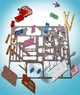 Набір для творчості DIY Zoo-City 2 Магазин морозива, дерев'яний конструктор з наліпками - изображение 5