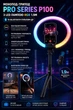 Монопод-трипод Pro Series P100 с LED лампой RGB 1.9m и Bluetooth Пультом-ДУ (md-17890) - изображение 2