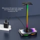 Подставка для наушников New Bee NB-Z12 игровая RGB подсветка настольный держатель Black - изображение 6