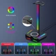 Подставка для наушников New Bee NB-Z12 игровая RGB подсветка настольный держатель Black - изображение 9