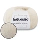 Lana Gatto Mohair Royal, Молочний №1650 - італійська пряжа кід мохер з нейлоном, 25г / 215м, тонка, для павутинок, ажурних виробів, светрів - зображення 1