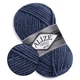 Alize Super Lana Maxi, Джинсовый №203 - толстая полушерстяная пряжа 100 г / 100 м, 25% шерсть / 75% акрил, для объемных изделий, СуперЛана Макси - изображение 1