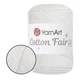 YarnArt Cotton Fair 4/4, Белый №5501- хлопковая пряжа для вязания спицами и крючком, 50 г/80 м, 100% хлопок - изображение 1