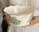 Набір салатників 6 шт по 900 мл, зелений орнамент Vintage Garden Green Bowl Set - зображення 2
