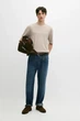 Футболка knit мужская с коротким рукавом Massimo Dutti XL бежевый - изображение 2