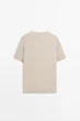 Футболка knit мужская с коротким рукавом Massimo Dutti XL бежевый - изображение 7