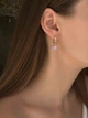 Сережки з рожевим серцем 5330 - зображення 1