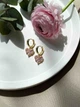 Сережки з рожевим серцем 5330 - зображення 2