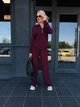 Женский костюм спортивный демисезонный Fashion 54/56 марсала - изображение 1