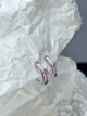 Сережки Xuping в серебре с розовой керамикой - изображение 2