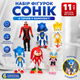 Набір фігурок Sonic the Hedgehog 6 героїв 11 см | Сонік, Тейлз, Наклз, Руж, Метал Сонік, Доктор Еггман | Рухомі фігурки ( 18251 ) - зображення 1