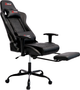 Fotel gamingowy Hedo 100095 z wysuwanym podnóżkiem Black (5907184130705) - obraz 2